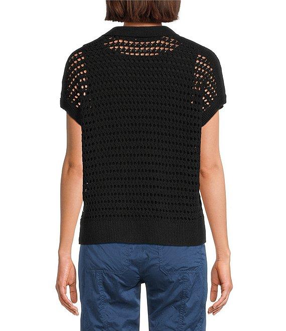 Westbound Knit Short Sleeve Polo Top Product Image