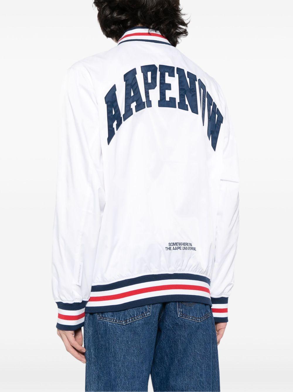stripe-trim bomber jacket Product Image