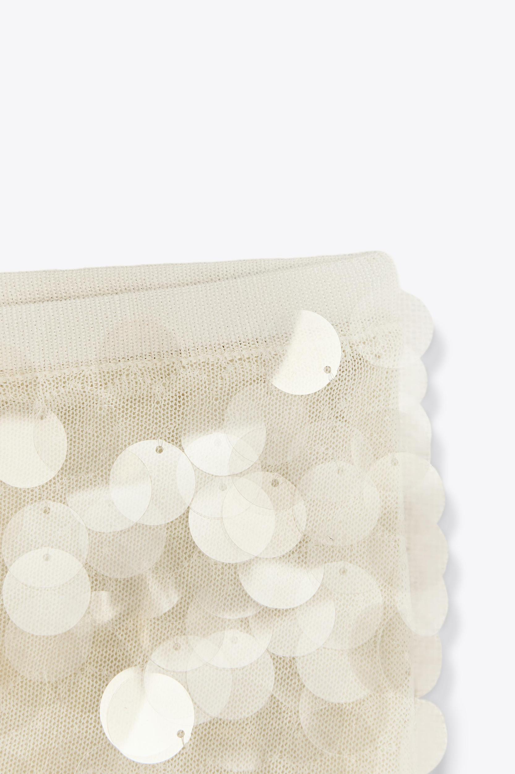 SEQUIN KNIT MINI SKIRT Product Image