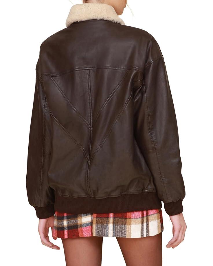 Genuine Leather Relaxed Biker Jacket Product Image