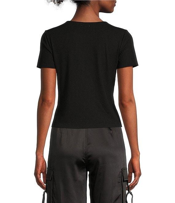 GB Short Sleeve Ribbed Knit Coordinating T-Shirt Product Image