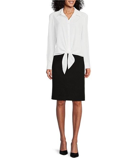 Preston & York Kelly Stretch Ponte Lined Pencil Skirt Product Image