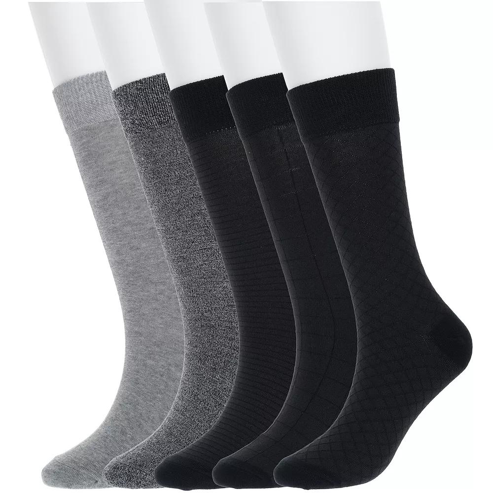 Men's Sonoma Goods For Life® 5-pack Socks, Black Pattern Product Image