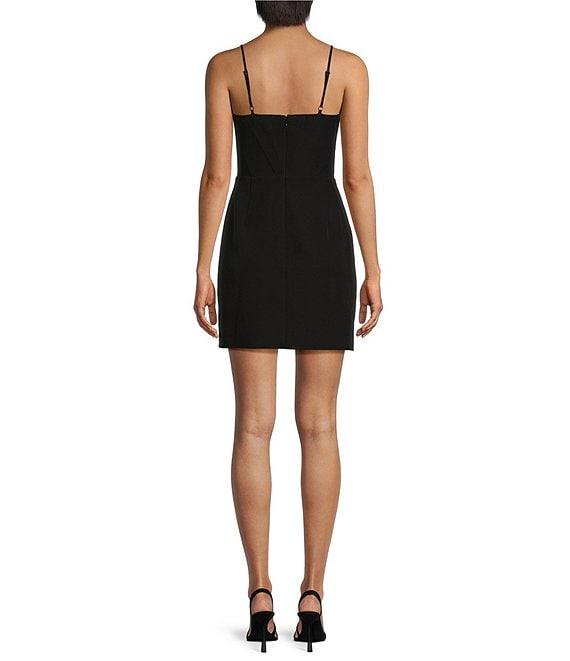 Gianni Bini Lana Crepe Corset Scoop Neck Sleeveless Mini Dress Product Image