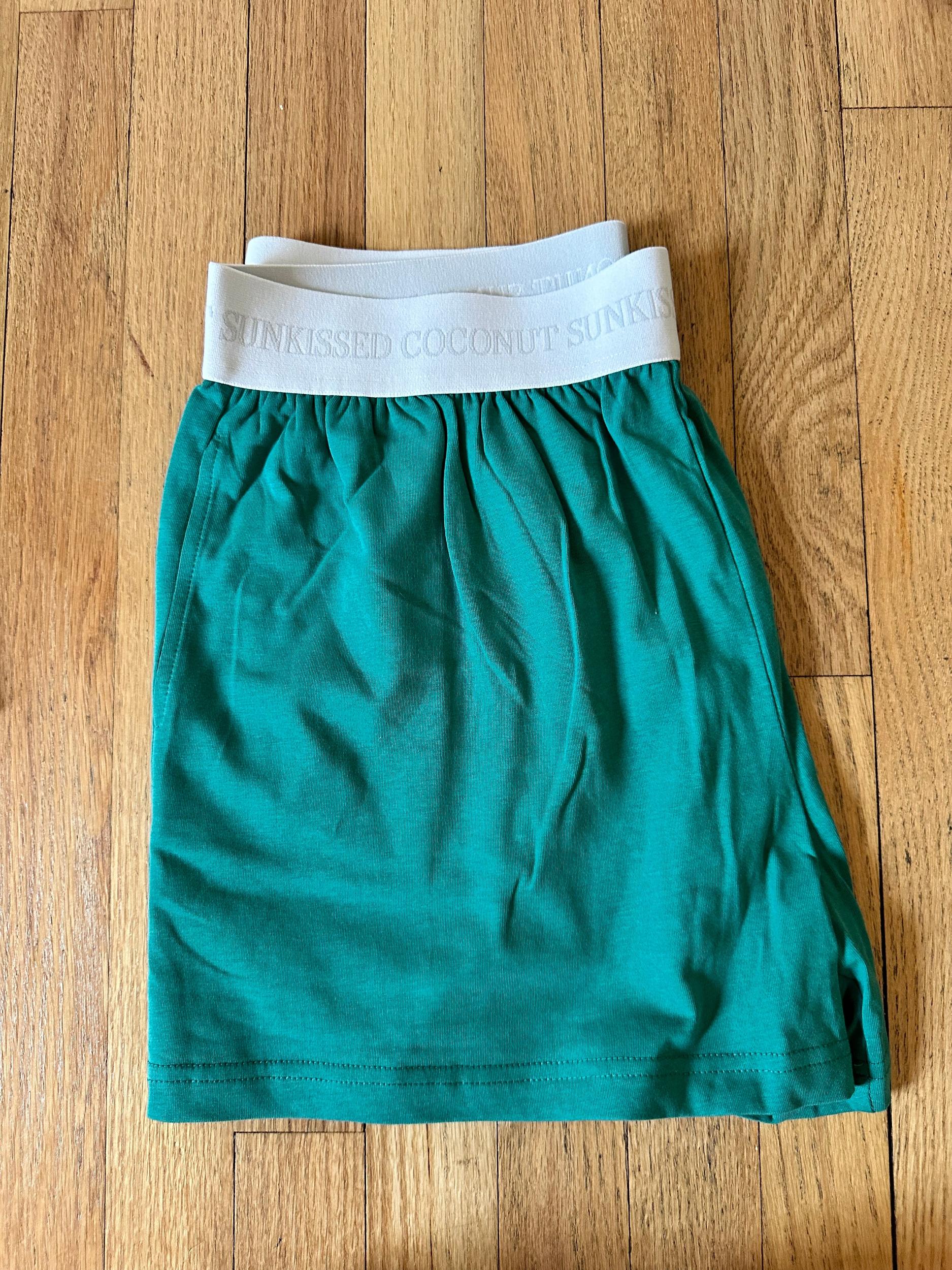 Bubbly Green Basic Watercolor Shorts Product Image