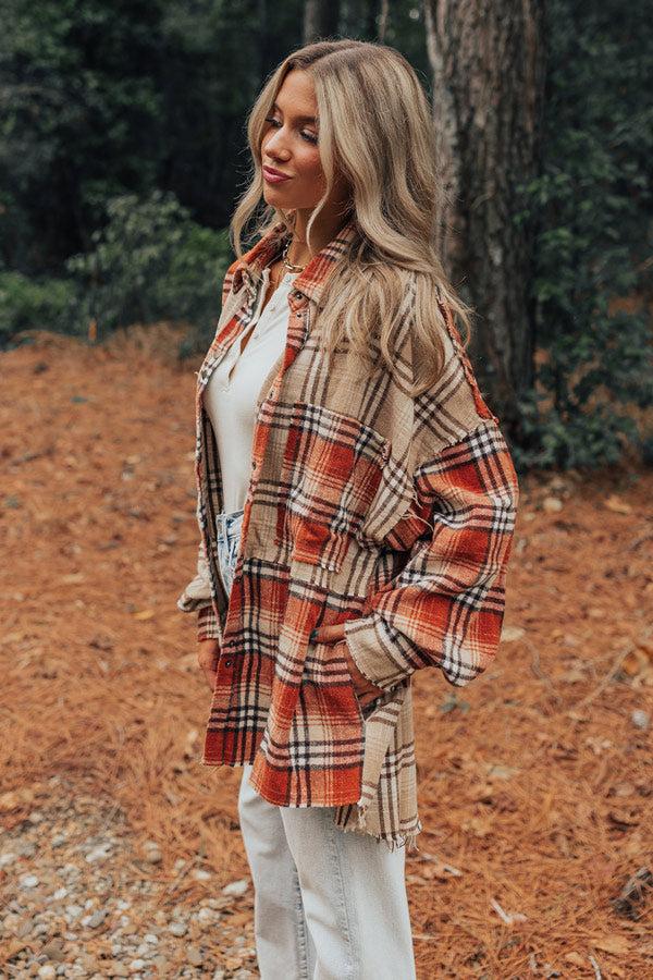 Fall Sentiments Plaid Button Up Product Image