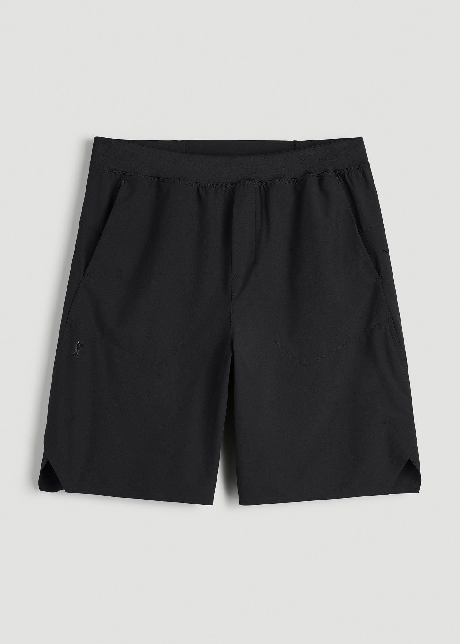 2-in-1 Featherweight Running Short for Tall Men in Black Male Product Image