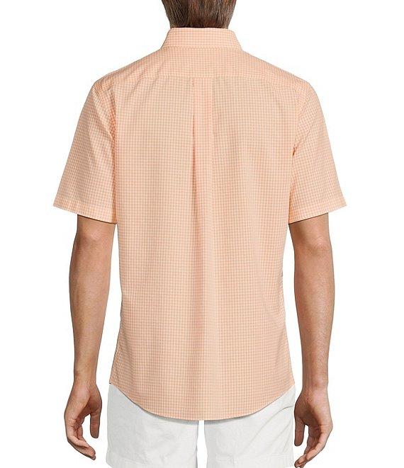 Gold Label Roundtree & Yorke Slim Fit Non-Iron Short Sleeve Gingham Print Sport Shirt Product Image