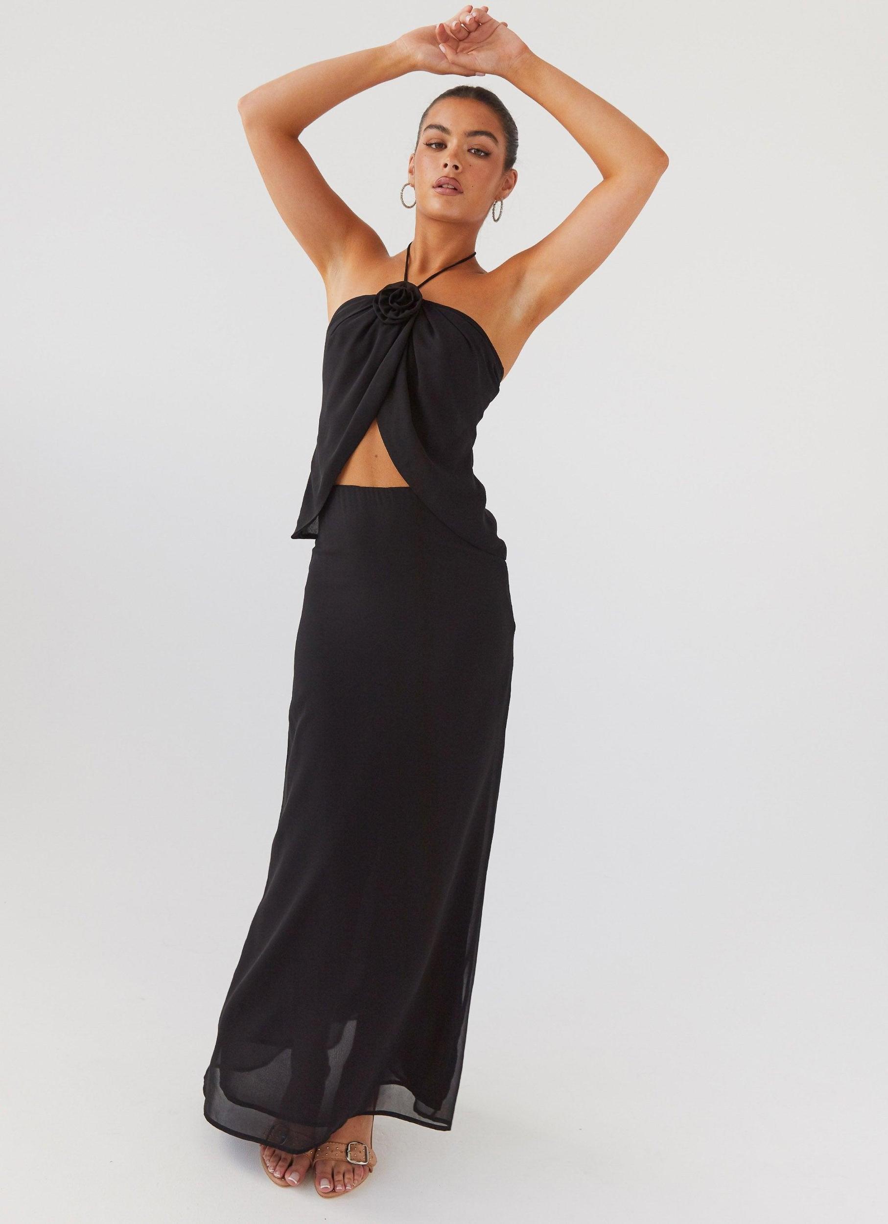 Nightfall Maxi Skirt - Midnight Product Image