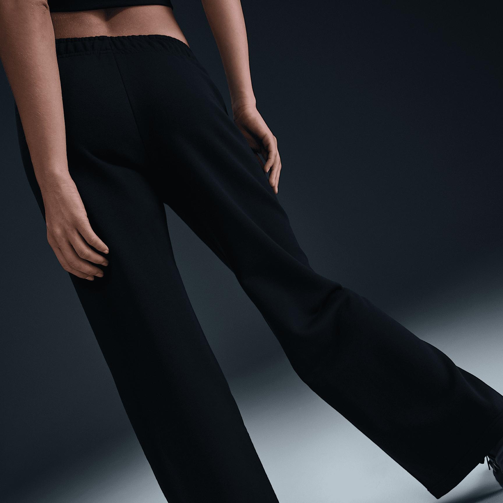 Womens Nike Sportswear Club Fleece Mid-Rise Wide-Leg Graphic Pants | HJ0869-699 Product Image