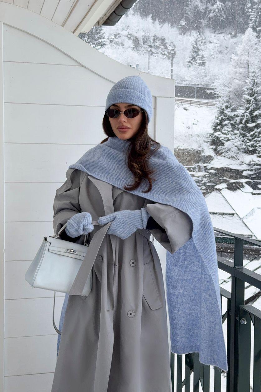 Knitted Alpaca Blend Scarf Product Image