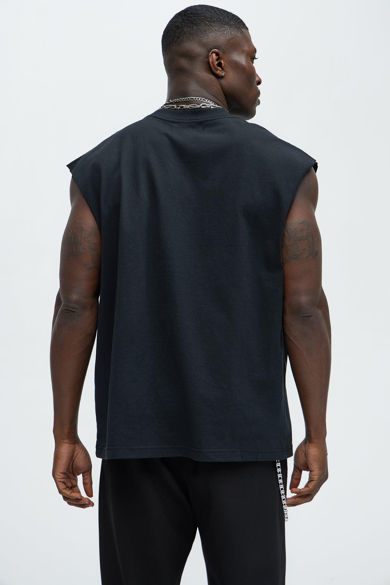 Relaxed Heavyweight Muscle Tee - Black Product Image