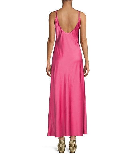 Gianni Bini x DANNIJO Sienna Sweetheart Neck Sleeveless Satin Slip Maxi Dress Product Image