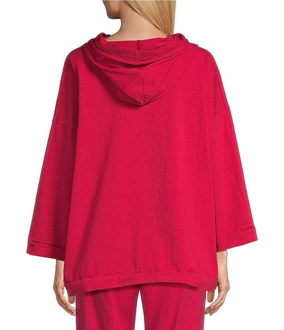 Bryn Walker Frank Cotton Jersey V-Neck Bracelet Sleeve Hoodie Product Image