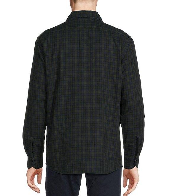 Cremieux Blue Label Reversible Print Twill Plaid Long Sleeve Woven Shirt Product Image