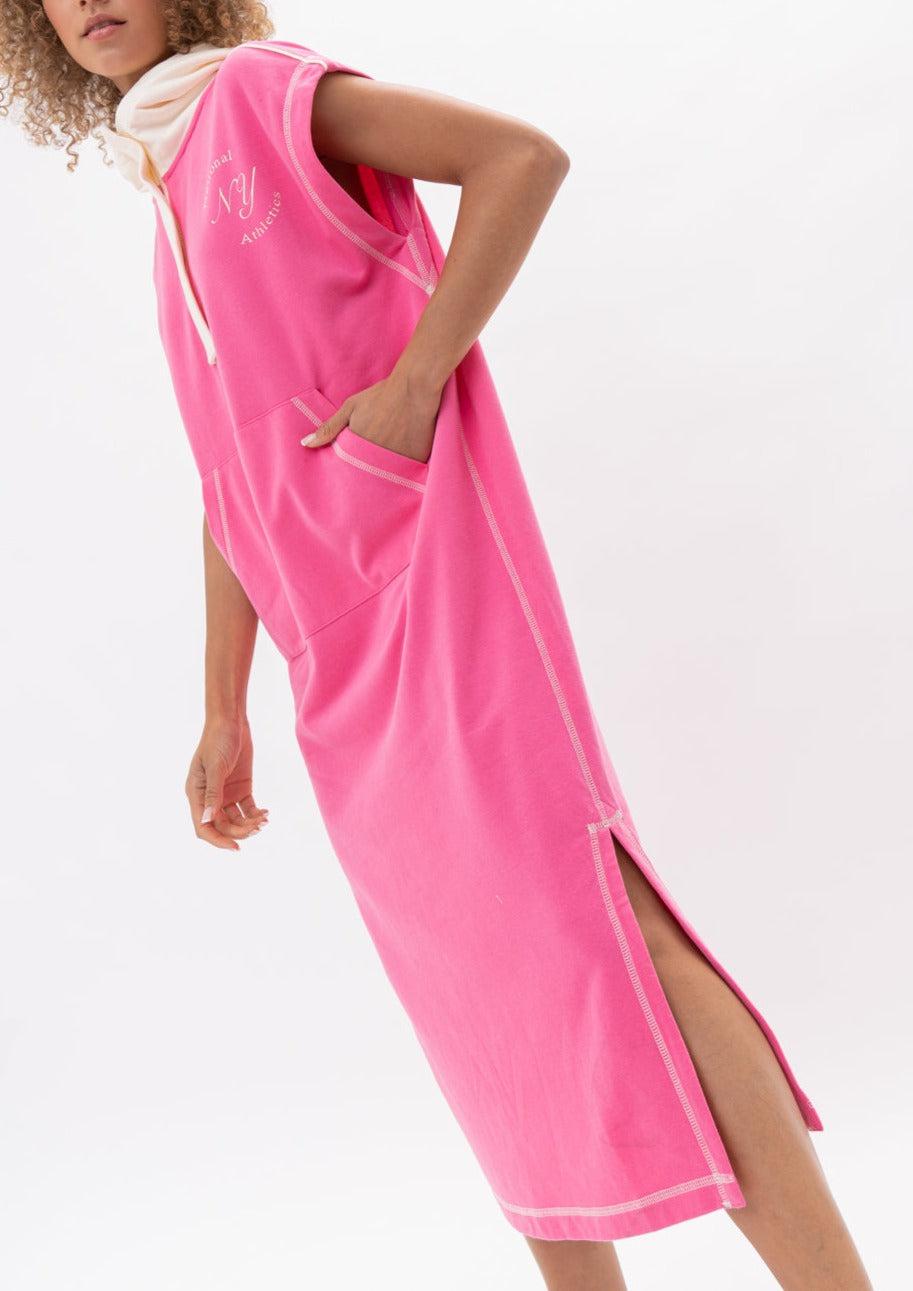 Terry Maxi Hoodie Dress Product Image