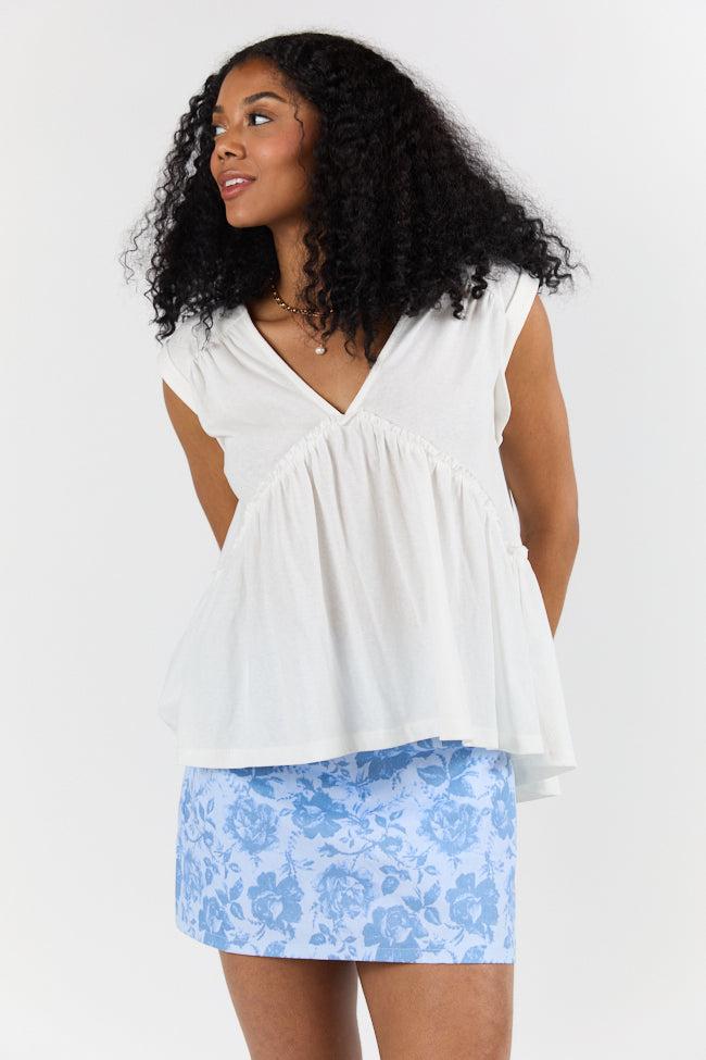 Treasured Times White Oversized Knit Top FINAL SALE Product Image