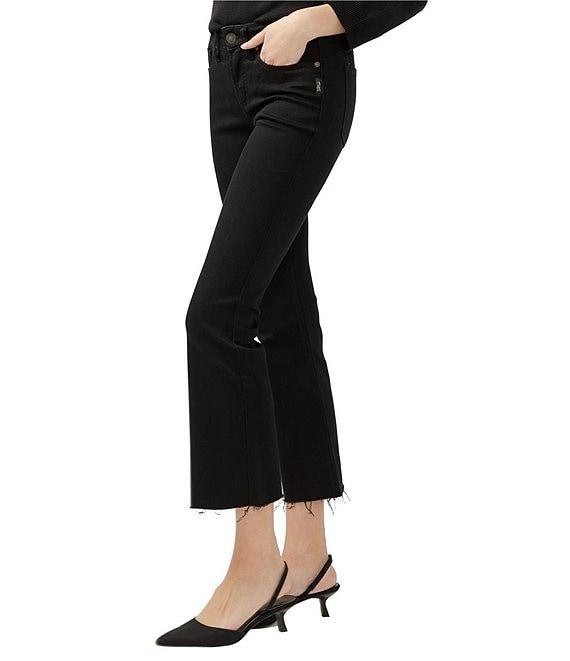 Silver Jeans Co. Suki Mid Rise Frayed Hem Kick Flare Jeans Product Image
