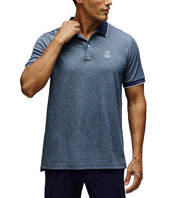 Psycho Bunny Indigo Jersey Crepe Polo Shirt Product Image