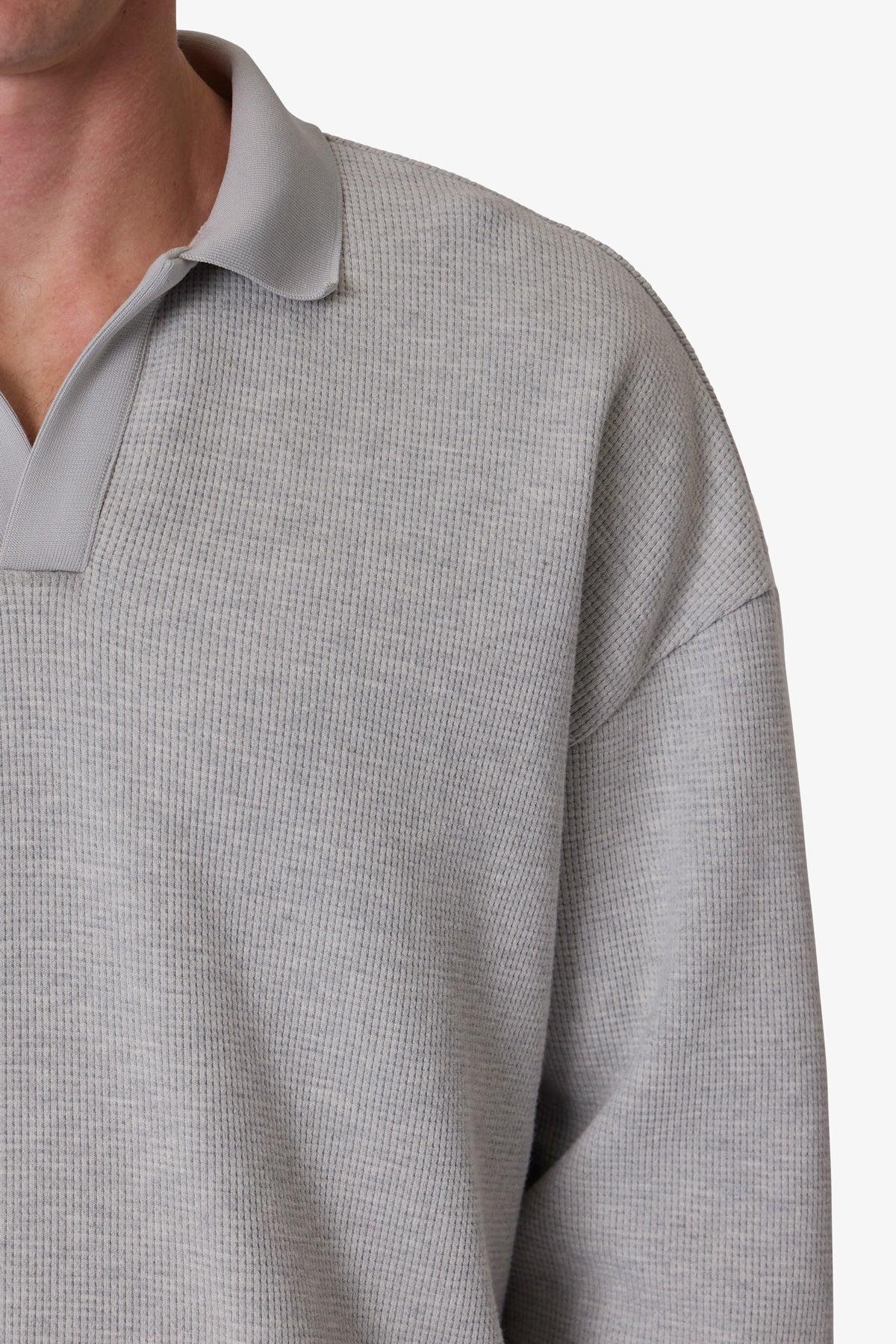 Polo Thermal L/S Shirt - Heather Grey Product Image