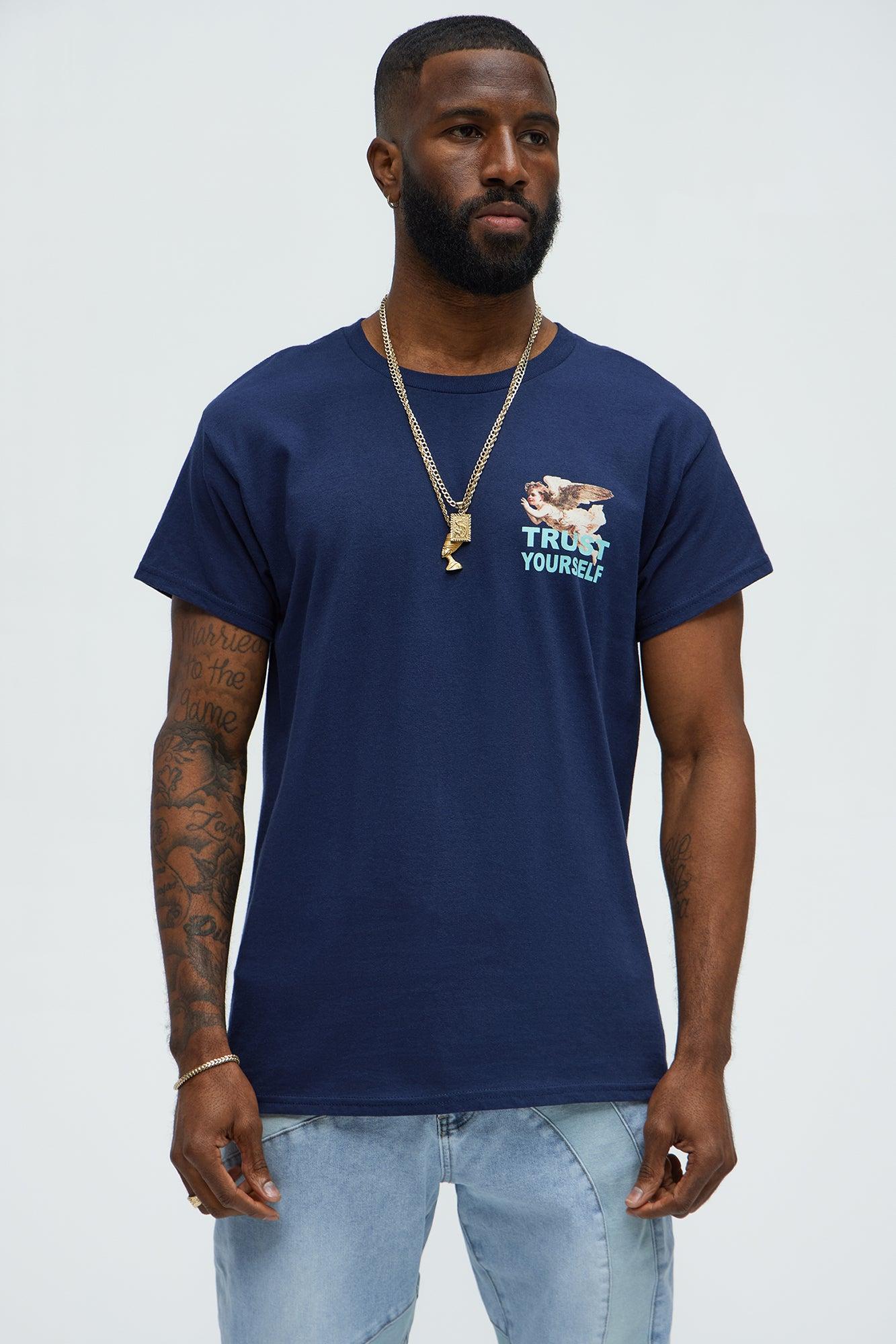 Trust Yourself Angels Short Sleeve Tee - Navy Product Image