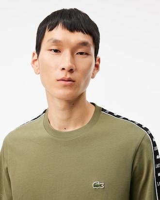 Men's Logo Stripe Cotton T-Shirt Product Image