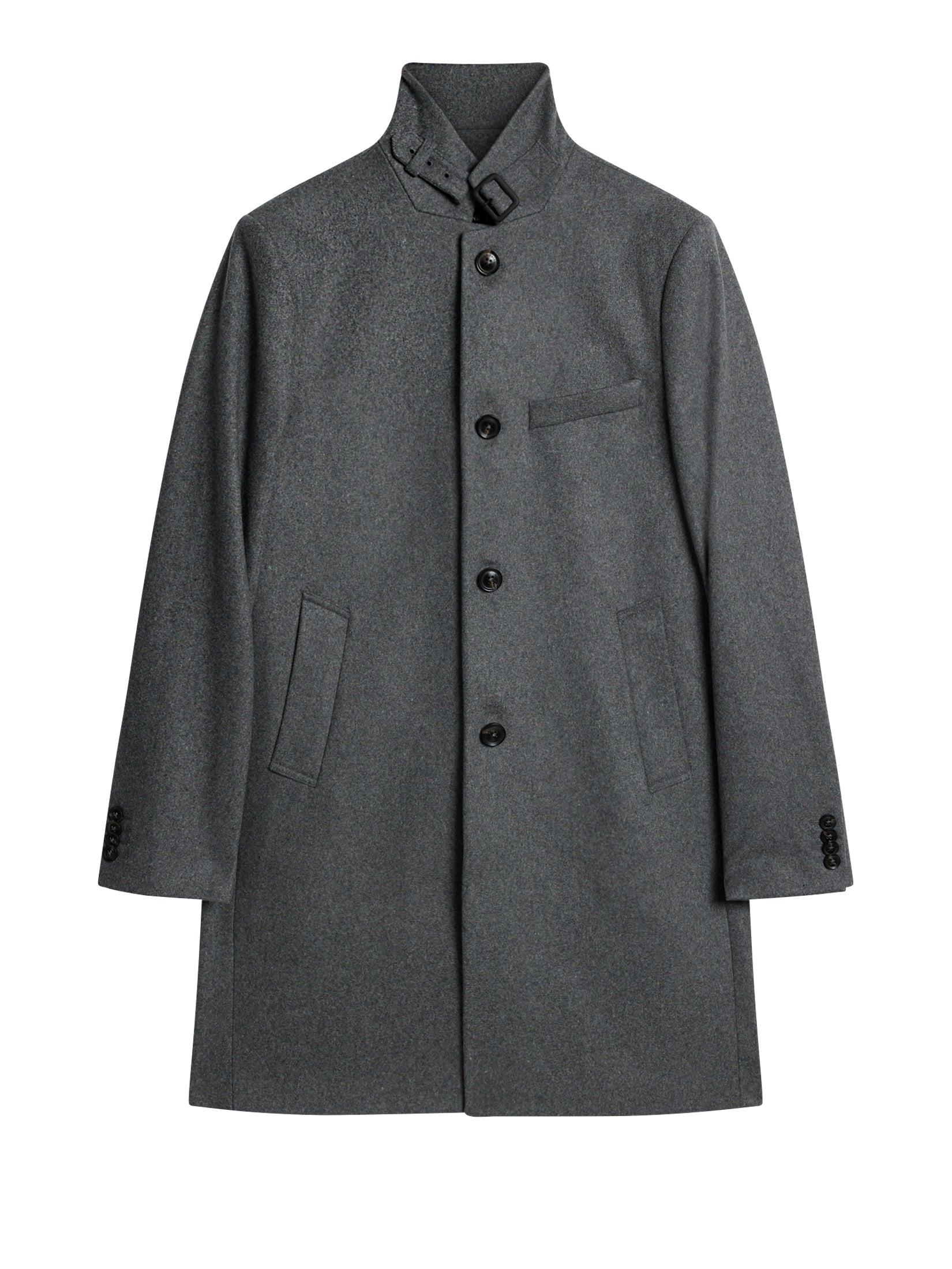 J. Lindeberg Holger Melton Mid Grey Melange Coat Product Image