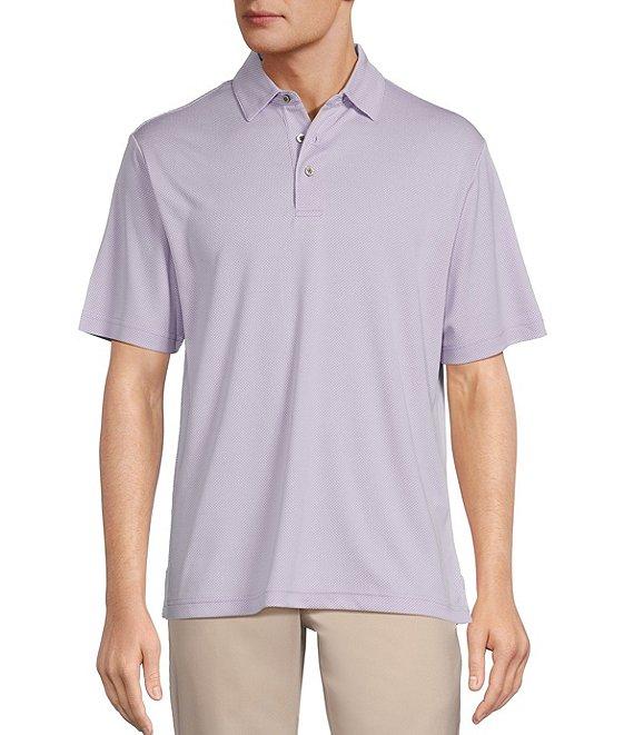 Roundtree & Yorke Performance Big & Tall The Fairway Short Sleeve Jacquard Polo Shirt Product Image