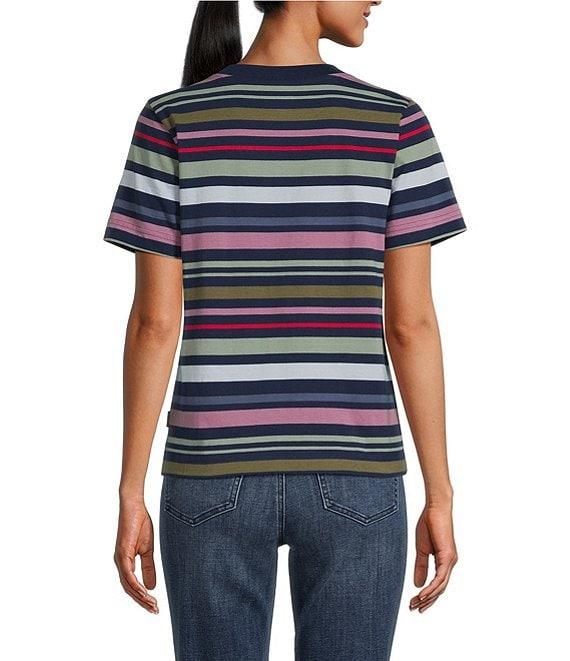 Pendleton Deschutes Stripe Crew Neck Short Sleeves Knit Ribbed Tee Product Image