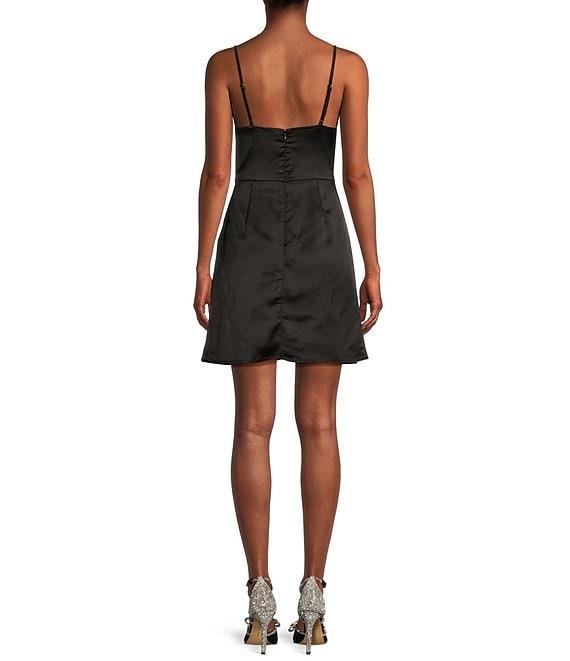 Lulus Satin Cowl Neck Mini Dress Product Image