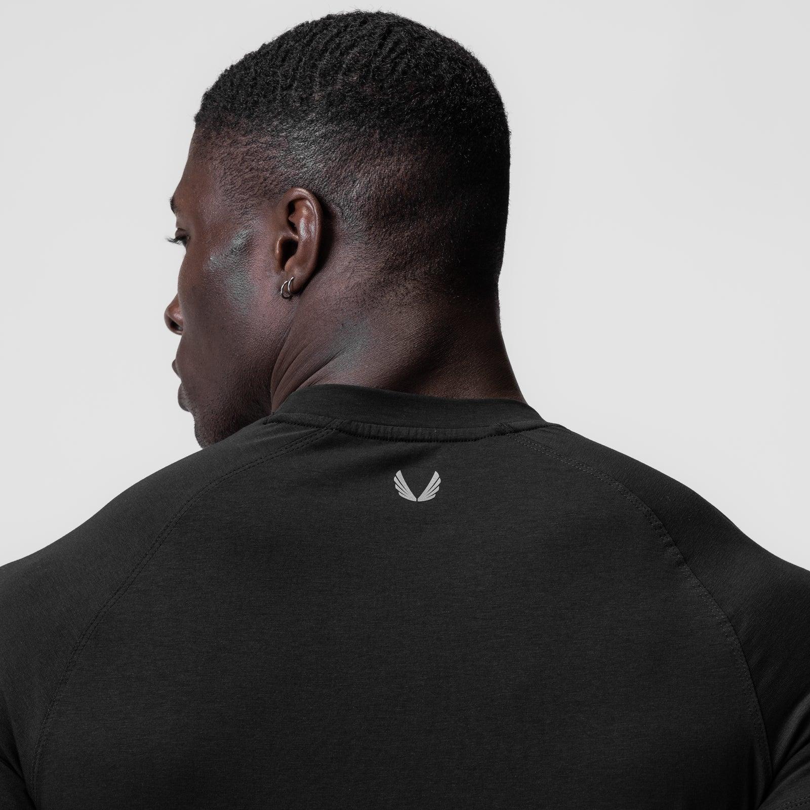 0919. Supima® Fitted Tee - Black Product Image