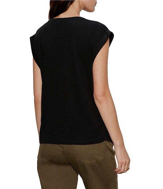 Sanctuary Knotted Crew Neck Muscle Sleeve Slub Jersey Tee Product Image