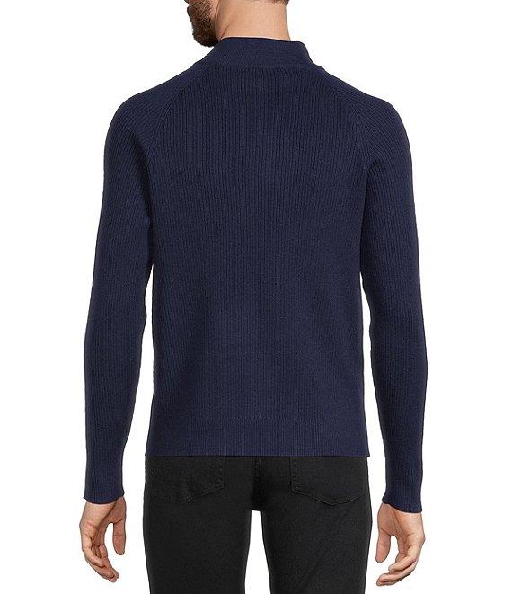 Murano Comfortable Lux Quarter Zip Long Sleeve Ribbed Sweater Product Image