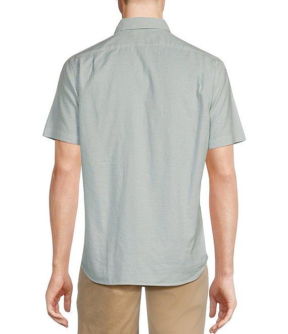 Cremieux Blue Label Stripe Lightweight Oxford Short Sleeve Woven Shirt Product Image