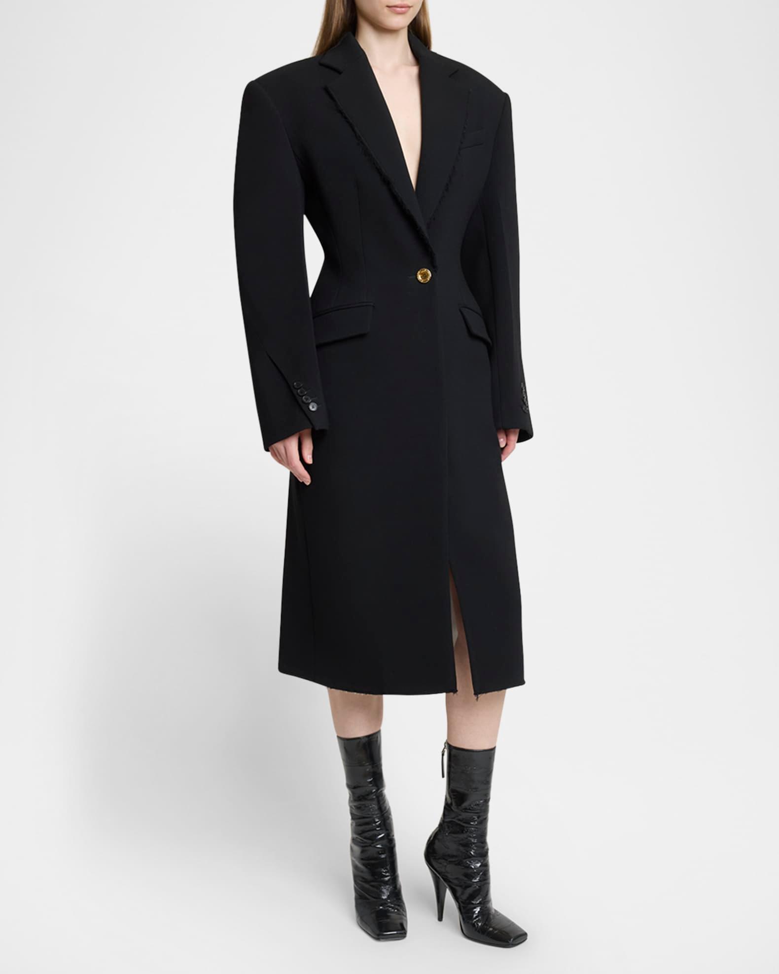 Wool-Blend Cocoon Coat Product Image