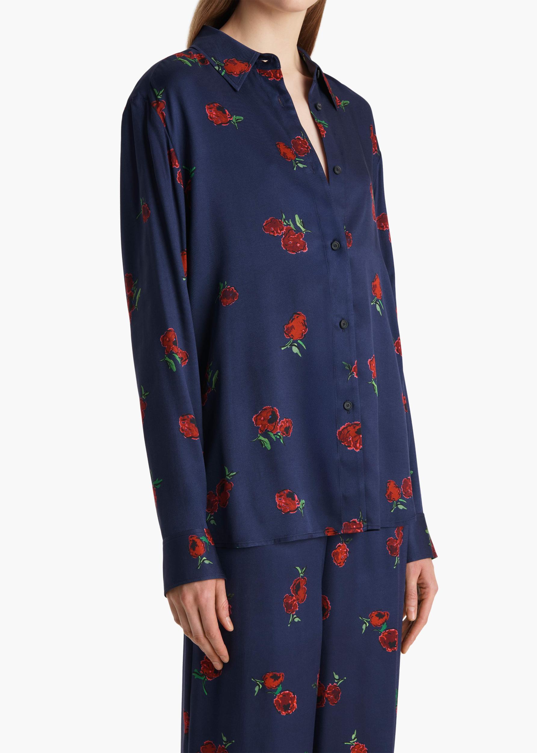 Argo Top in Amethyst with Raspberry Print Product Image