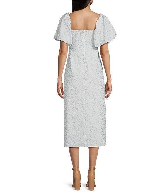 GB Embroidered Floral Print Midi Dress Product Image