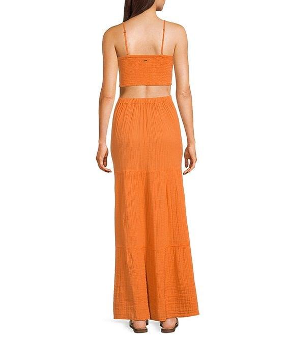 Rip Curl Premium Surf Strapless Open Cut Out Back Maxi Dress Product Image