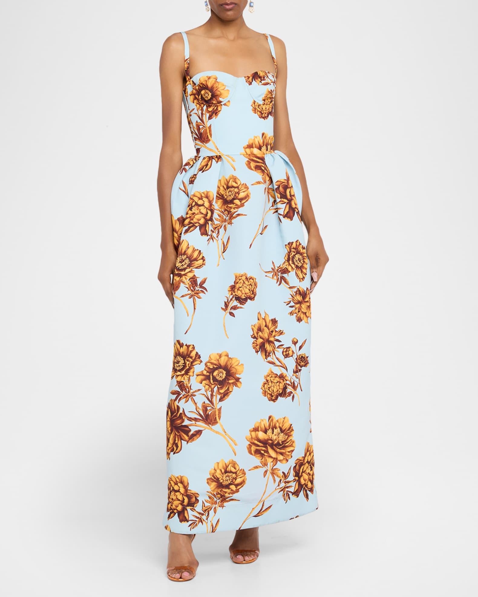 Peony Print Faille Gown Product Image