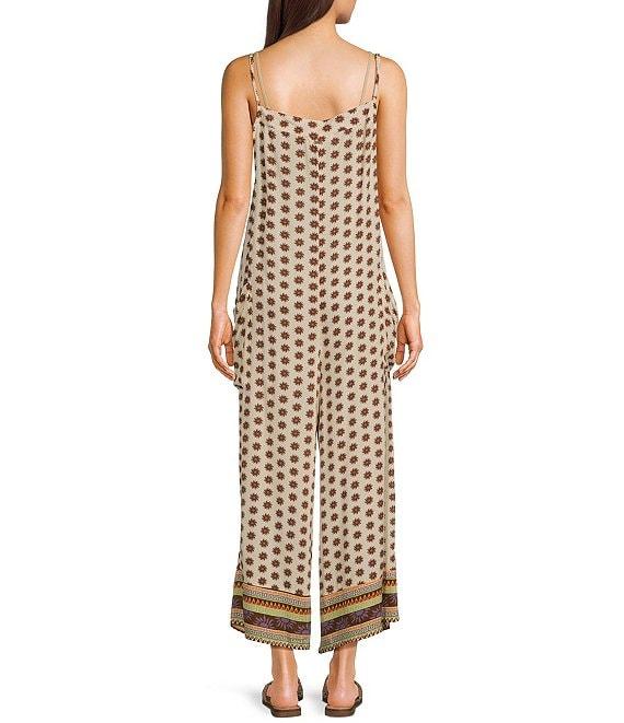 Rip Curl Cala Nights Sleeveless Yardage Print Cropped Jumpsuit Product Image
