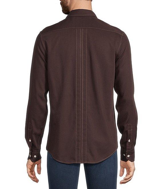 Murano Big & Tall Still Wanderin' Collection Slim Fit Solid Long Sleeve Woven Shirt Product Image