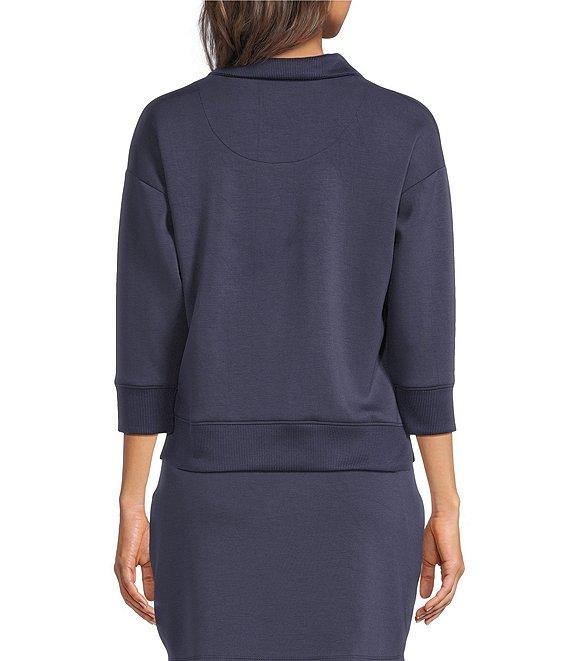Kinesis Quarter-Zip Mock Neck 3/4 Sleeve Coordinating Pullover Product Image
