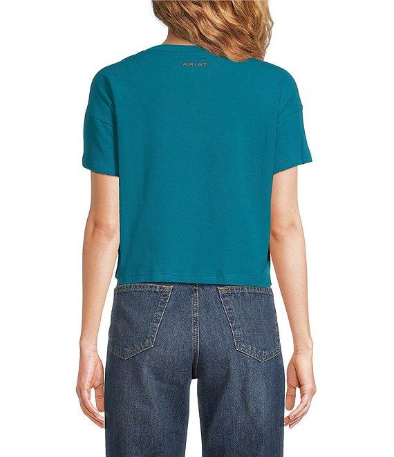 Ariat Cowgirl Studded Graphic Cropped T-Shirt Product Image