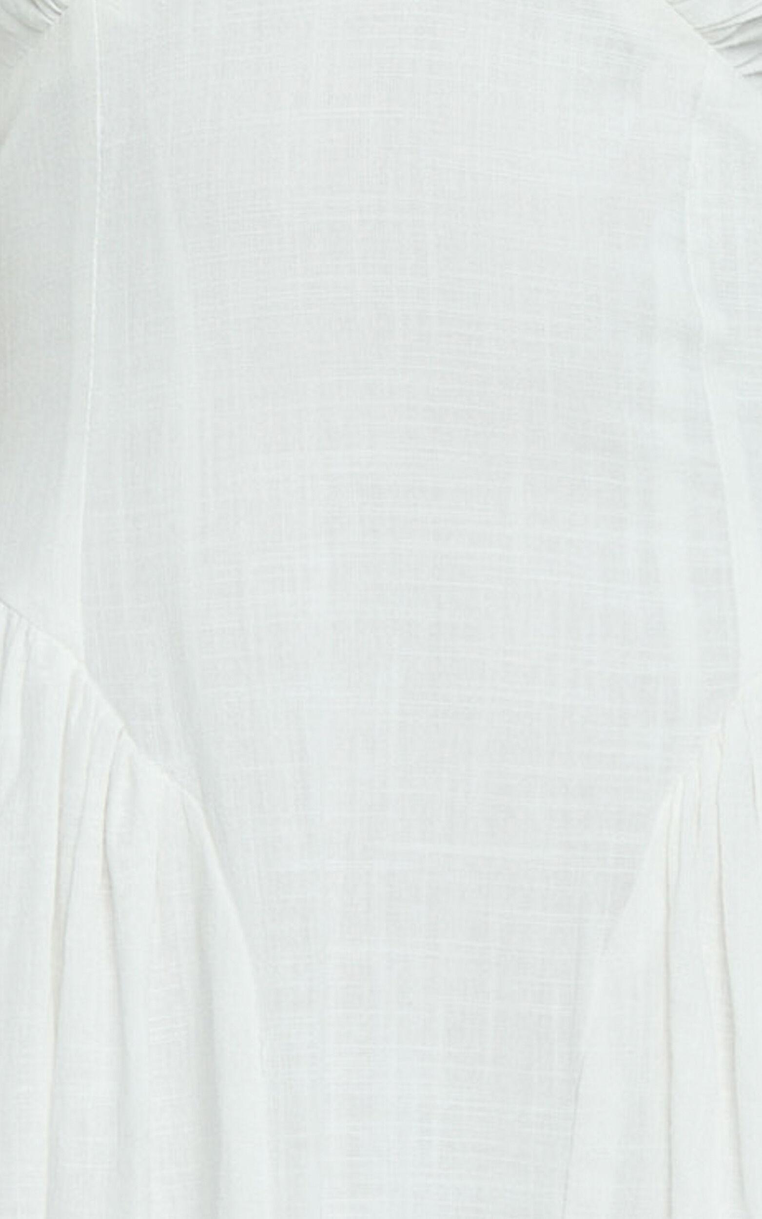 Athena Midi Dress - Halter Drop Waist Dress in White Product Image