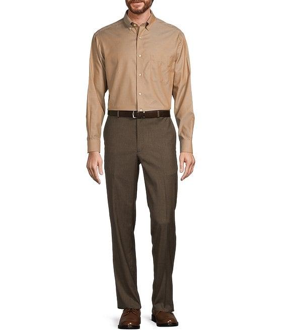 Gold Label Roundtree & Yorke Big & Tall Non-Iron Long Sleeve Solid Twill Sport Shirt Product Image