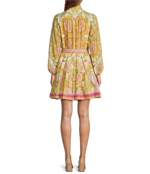 Antonio Melani Scarf Print Floral Border Print Brynn Dress Product Image