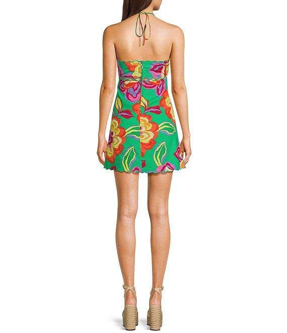 GB Floral Linen Halter Dress Product Image