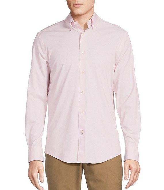 Daniel Cremieux Signature Label Micro Check Luxe Stretch Long Sleeve Woven Shirt Product Image