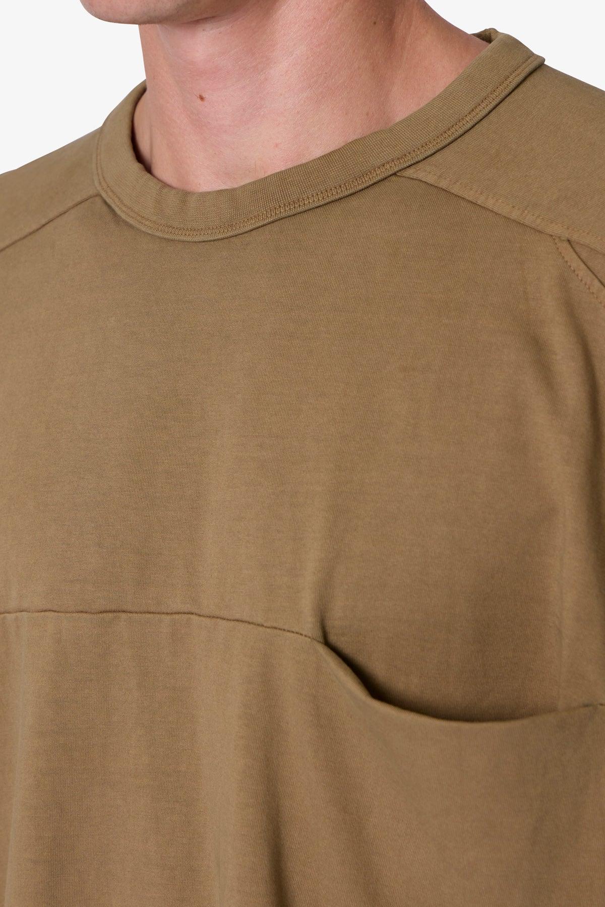 Paneled Hidden Pocket Tee - Washed Earth Product Image