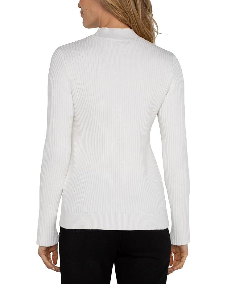 Women's Liverpool Los Angeles Long Sleeve Mock Neck Cable Sweater Product Image